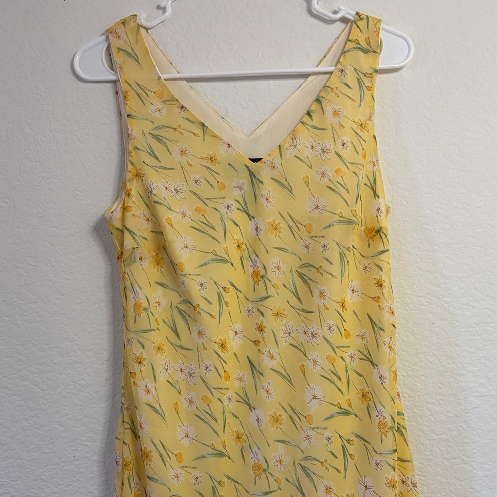 Floral Yellow Midi Dress